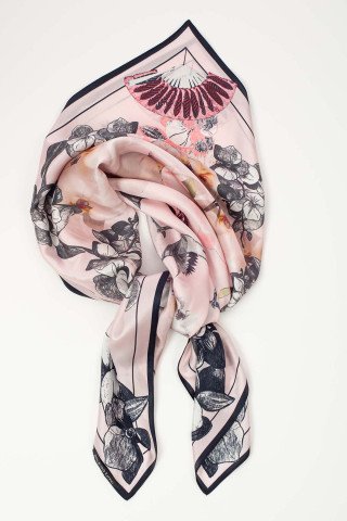 Esarfa de matase Pink Sunrise