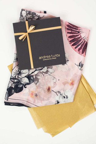 Esarfa de matase Pink Sunrise