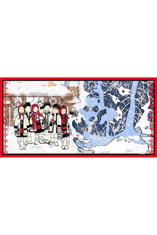 Esarfa matase sal Iarna pe ulita