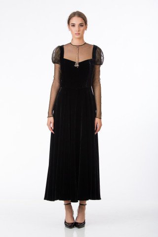 Rochie catifea matase Katherina