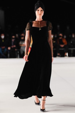 Rochie catifea matase Katherina