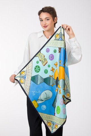 Esarfa de matase Hommage à Brancusi