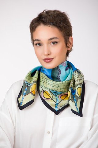 Esarfa de matase Hommage à Brancusi