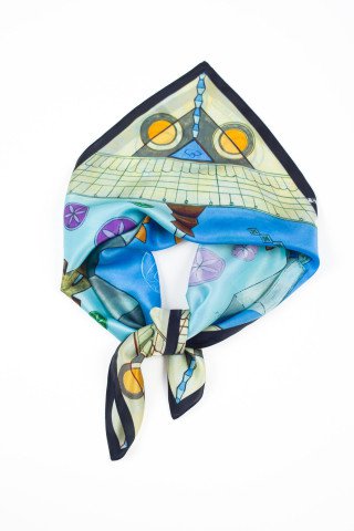 Esarfa de matase Hommage à Brancusi