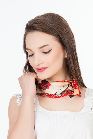 Esarfa de matase Dragomirna