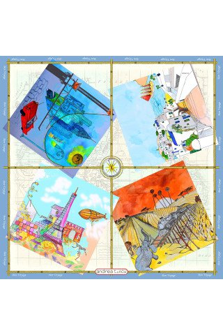 Esarfa de matase The Traveler