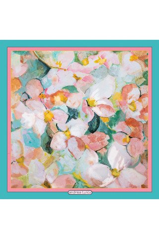 Esarfa de matase Lily Magnolias