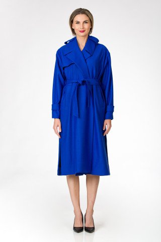 Palton casmir cu lana Blue