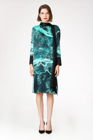 Andrea Tincu | Mystic Green silk dress