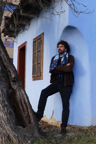 Esarfa twill matase Hommage à Brancusi men