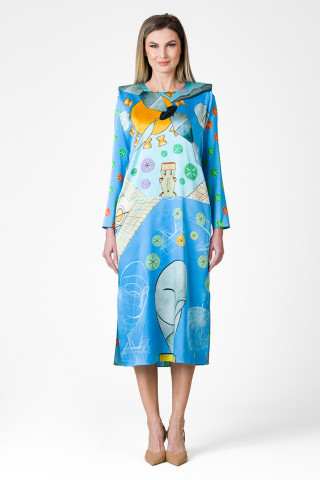 Rochie de matase Hommage a Brancusi