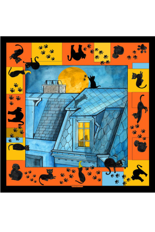 House of Cats silk scarf