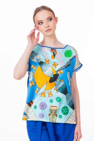 Bluza matase Hommage a Brancusi