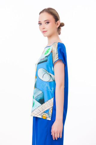 Bluza matase Hommage à Brancusi