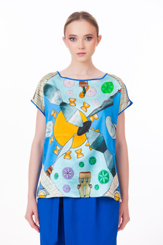 Bluza matase Hommage à Brancusi