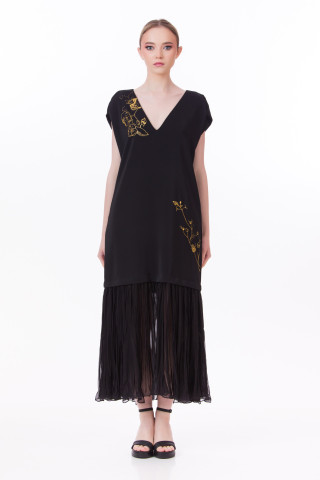 Rochie cady si voal matase Judith
