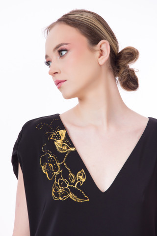 Rochie cady si voal matase Judith