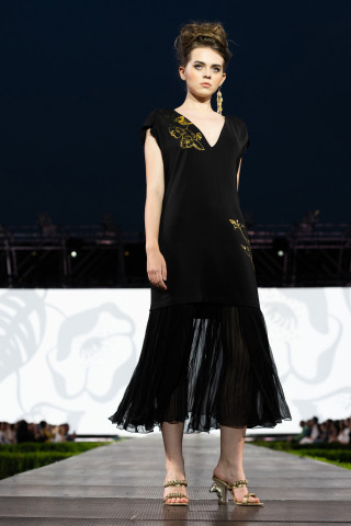 Rochie cady si voal matase Judith