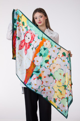 Hommage a Tonitza  Silk Shawl