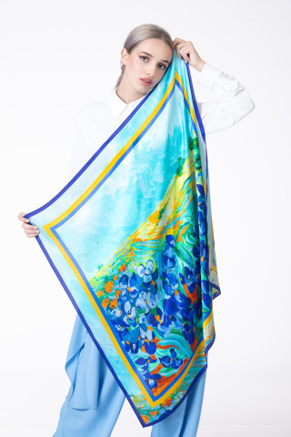 Esarfa de matase Hommage a Van Gogh