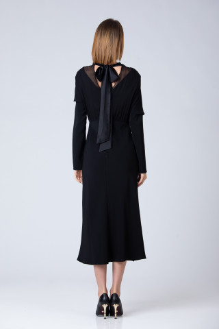 Rochie cady si voal de matase Noir
