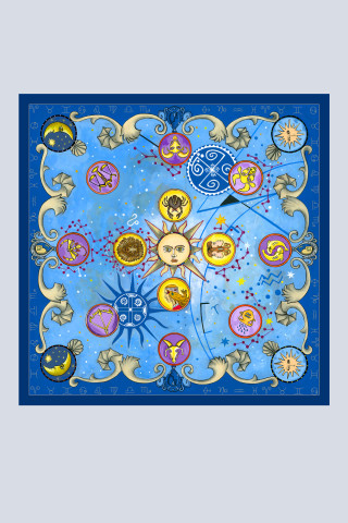 Esarfa matase naturala Horoscop
