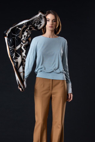 Pantaloni stofa lana Camel