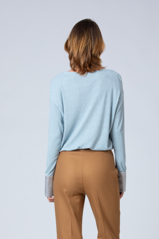 Pantaloni stofa lana Camel