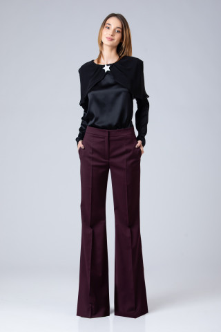 Pantaloni stofa lana Burgundy