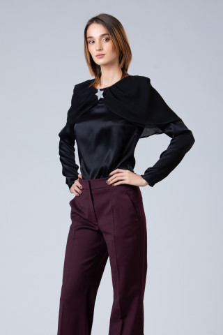 Pantaloni stofa lana Burgundy