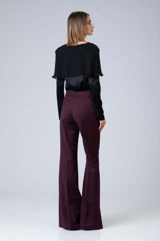 Pantaloni stofa lana Burgundy