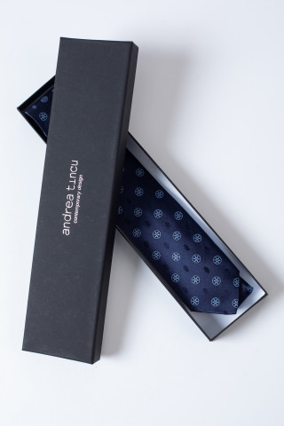 Cravata jacquard de matase Hommage à Brancusi