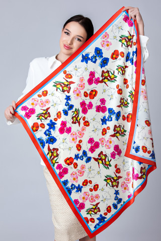 Esarfa de matase Hora Florilor