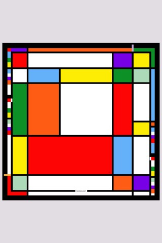 Esarfa de matase Hommage à Mondrian