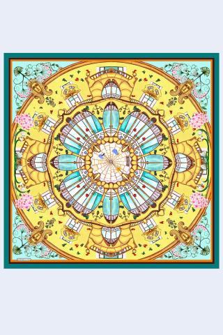 Esarfa de matase Hommage à Gaudí