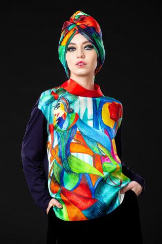 Esarfa de matase sal Hommage a Picasso