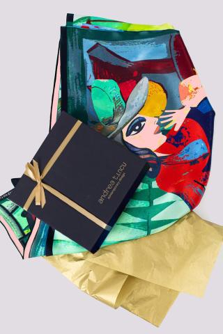 Esarfa de matase sal Hommage a Picasso
