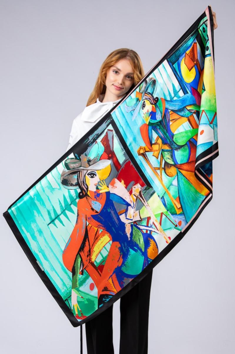 Esarfa de matase sal Hommage a Picasso