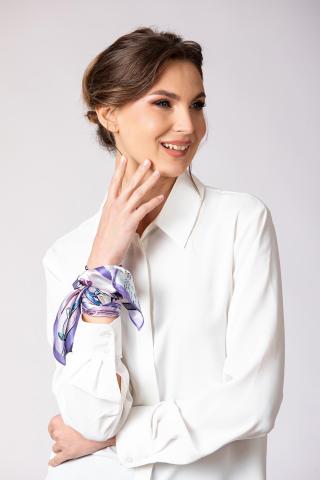 Esarfa de matase Snowy Friends