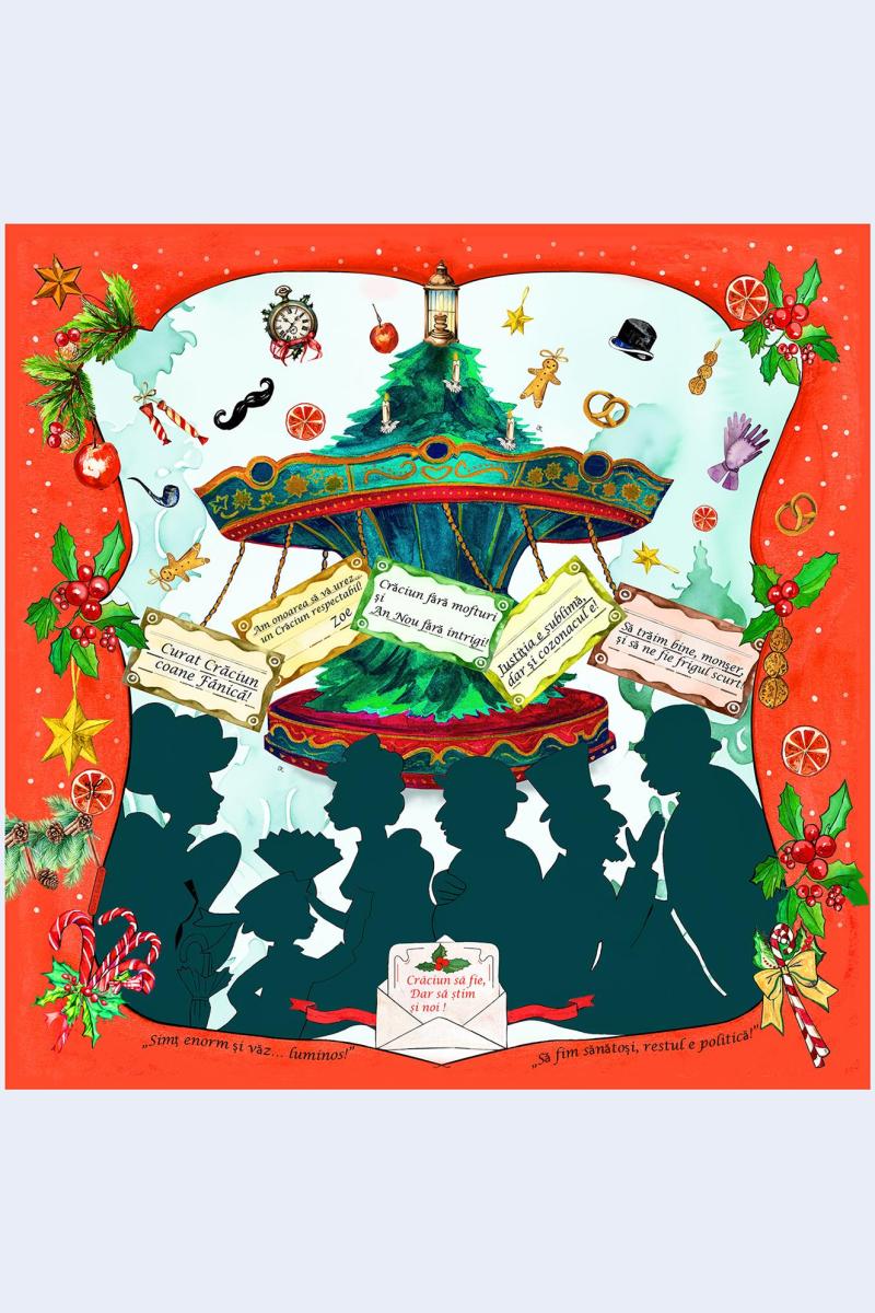 Esarfa de matase Craciun fara Mofturi