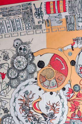 Esarfa de matase Dor de Maramures