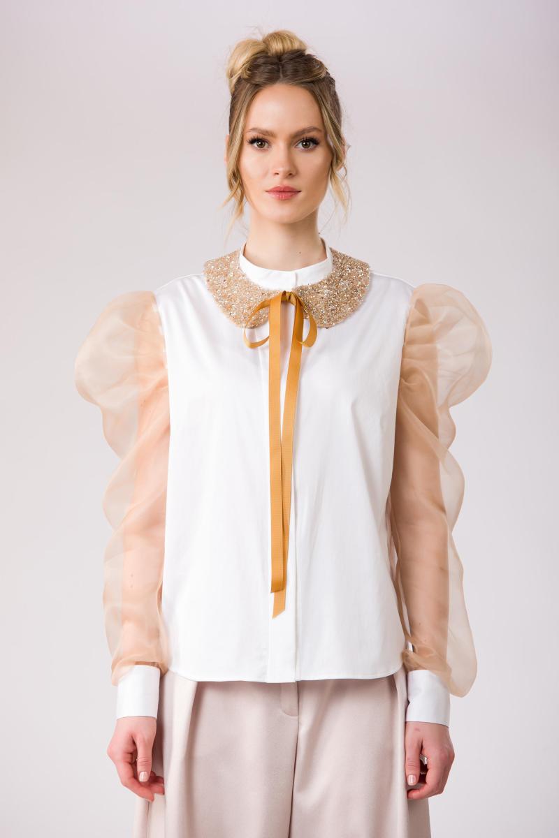 Camasa din bumbac organza matase Odette