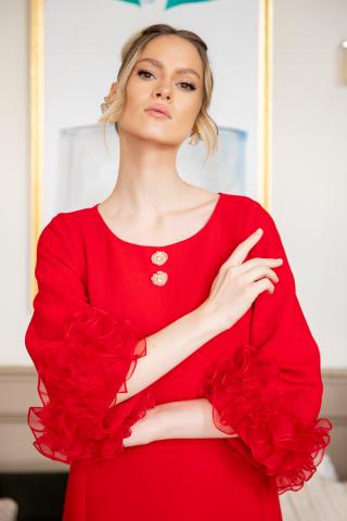 Rochie crep lana cu matase Felicity