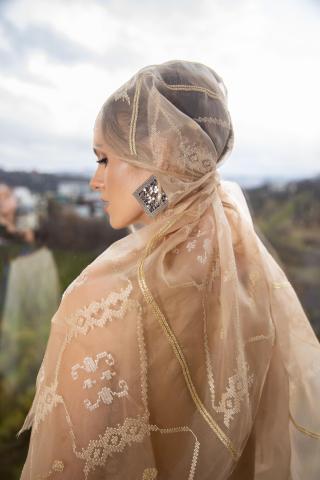 Naframa din organza de matase Maria de Muscel