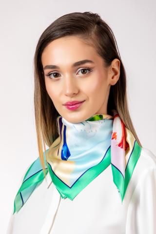 Esarfa de matase Iris de' Medici