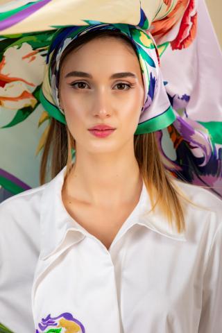 Esarfa de matase sal Iris Regale