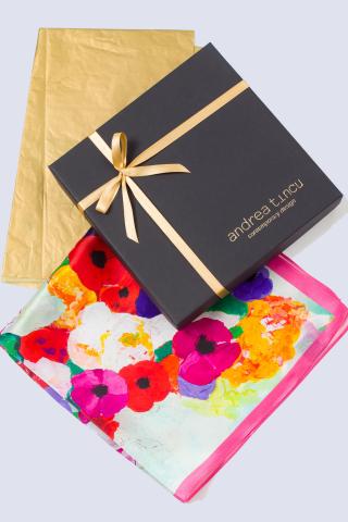 Esarfa de matase Hommage à Luchian