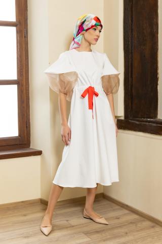 Rochia bumbac cu matase Lumina de Atelier