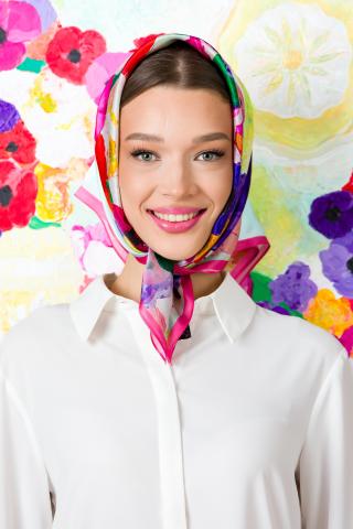 Esarfa de matase Hommage à Luchian