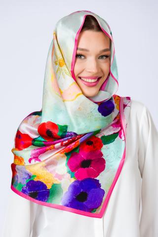 Esarfa de matase sal Hommage à Luchian